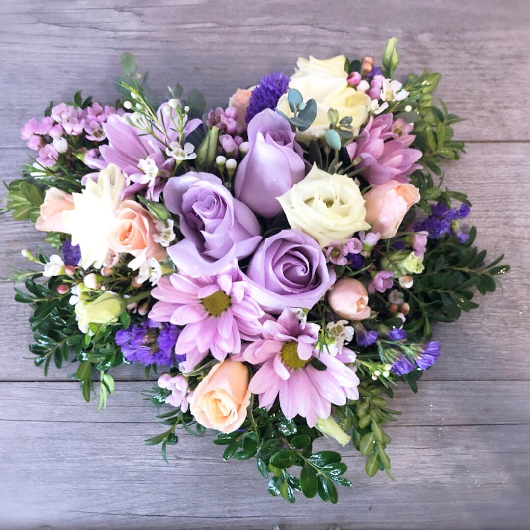 Lovely Lavender Tribute Heart Flowers By Nature