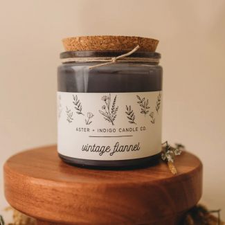 Aster + Indigo Candle: Vintage Flannel