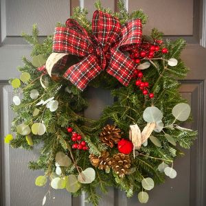 Farmhouse Cardinal Wreath